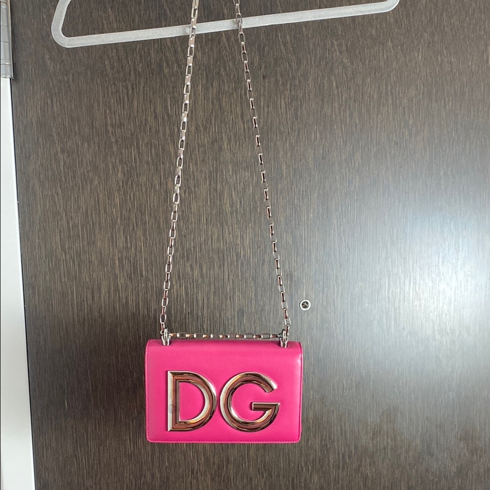 Dolce & Gabbana Hot Pink DG Chain Crossbody Bag